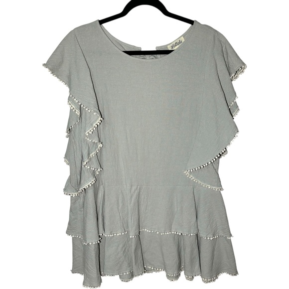 Listicle‎ Women's Large Flutter Mini Dress Feminine Preppy - Picture 1 of 7